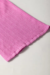 Textured Square Neck Half Sleeve Top - Trendsi - Flyclothing LLC