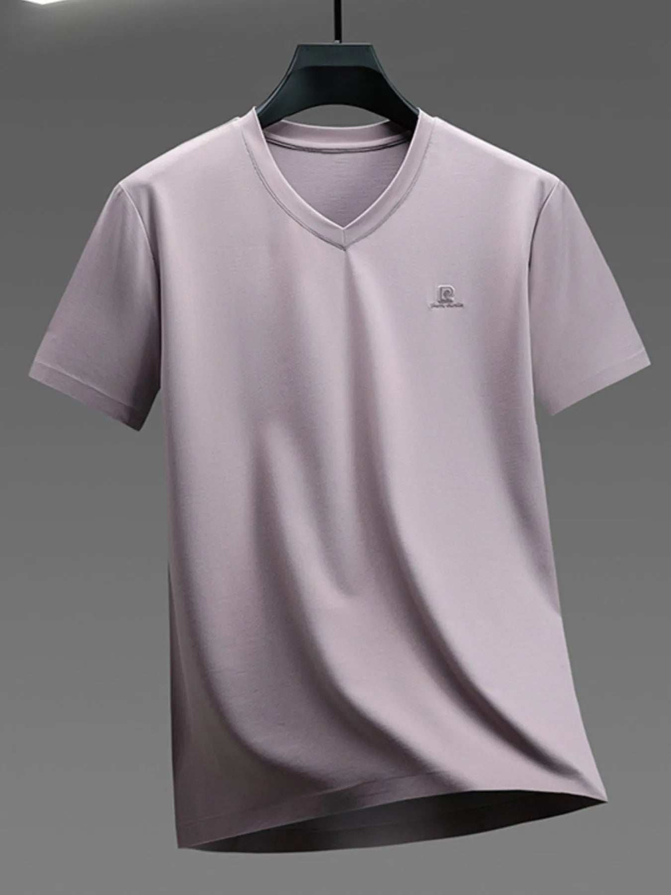 Men's Plus Size V-Neck Short Sleeve T-Shirt - Trendsi - Flyclothing LLC