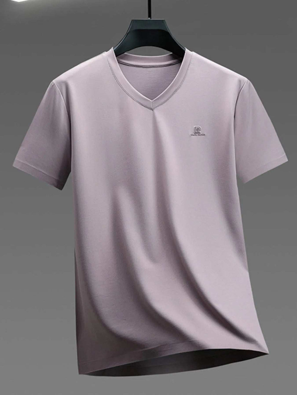 Men's Plus Size V-Neck Short Sleeve T-Shirt - Trendsi - Flyclothing LLC