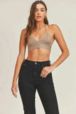 MABLE Long Sleeve Crop Sweater Top and Inner Bra Set - Trendsi - Flyclothing LLC