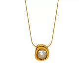 Natural Stone Pendant Necklace - Trendsi - Flyclothing LLC