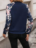 Printed Zip Up Long Sleeve Jacket - Trendsi
