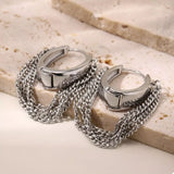 Chunky Chain Hoop Earrings - Trendsi - Flyclothing LLC