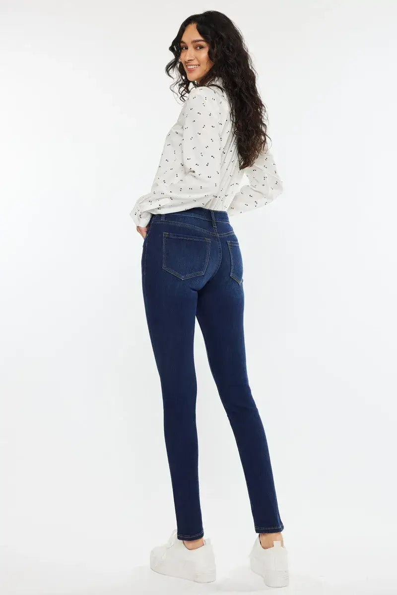 Kancan Mid Rise Super Skinny Jeans - Trendsi - Flyclothing LLC