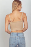 VERY J Cable Knit Seamless Cropped Cami - Trendsi