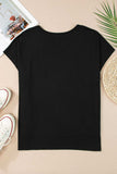 V-Neck Short Sleeve T-Shirt - Trendsi - Flyclothing LLC
