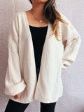 Open Front Long Sleeve Cardigan - Trendsi - Flyclothing LLC