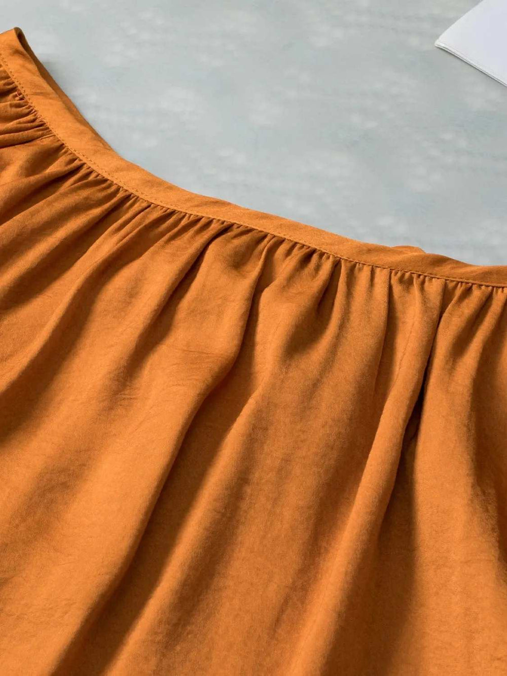 Tie Neck Balloon Sleeve Blouse - Trendsi - Flyclothing LLC