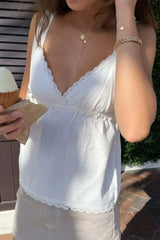 Lace Detail V-Neck Cami - Trendsi - Flyclothing LLC