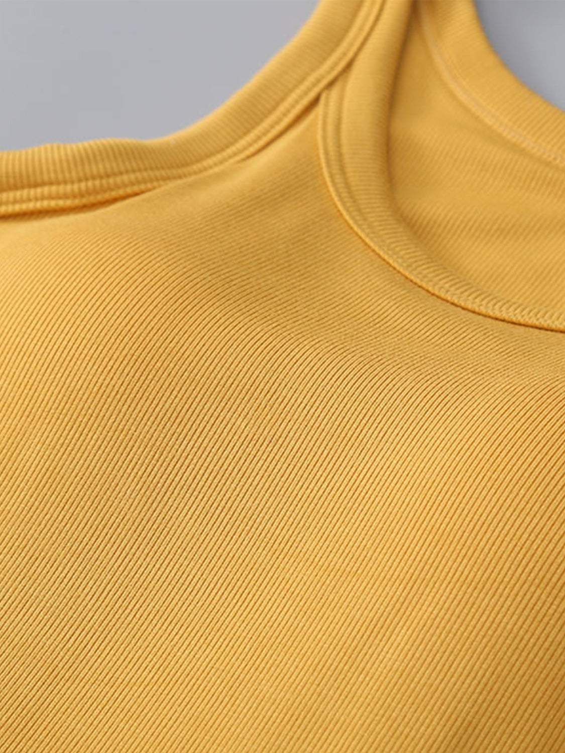 Round Neck Tank with Bra - Trendsi - Flyclothing LLC