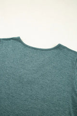 V-Neck Short Sleeve T-Shirt - Trendsi - Flyclothing LLC