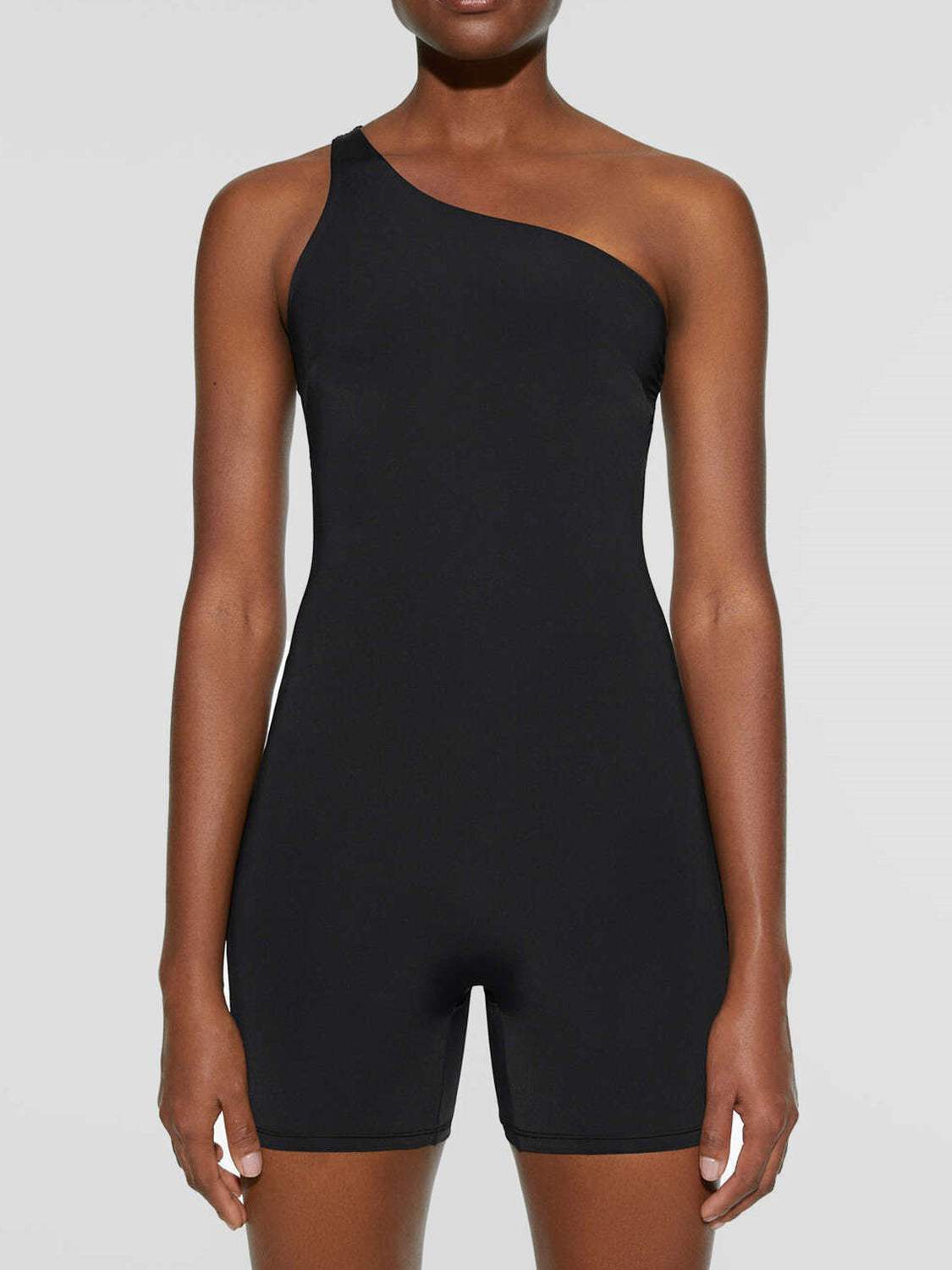 Single Shoulder Active Romper - Trendsi - Flyclothing LLC
