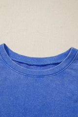 Mineral Wash Split Hem Loose Tunic Sweatshirt - Trendsi - Flyclothing LLC