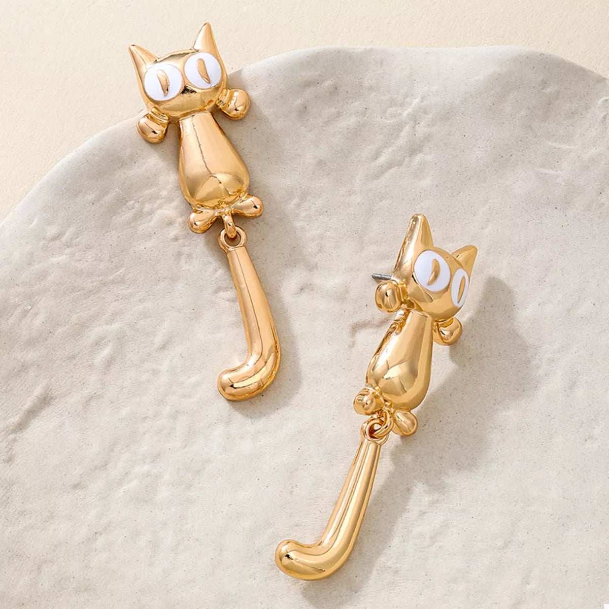 Alloy Cat Earrings - Trendsi - Flyclothing LLC