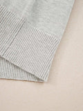 Button Keyhole Lace Patchwork Drop Shoulder Sweater - Trendsi - Flyclothing LLC