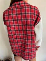 Fuzzy Button Up Long Sleeve Jacket - Trendsi - Flyclothing LLC