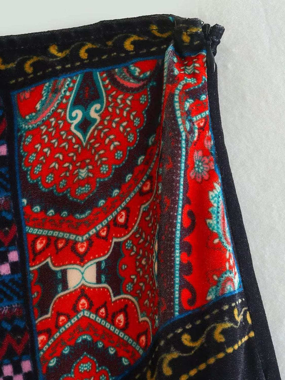 Printed Zip Mini Skirt - Trendsi - Flyclothing LLC