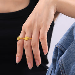 18K Gold-Plated Sun Ring - Trendsi