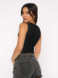 Round Neck Cropped Tank - Trendsi - Flyclothing LLC