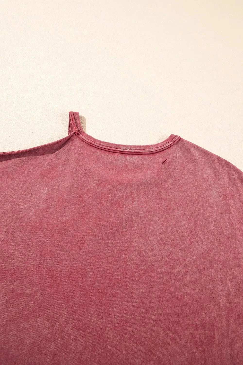 One Shoulder Half Sleeve Oversized Tunic T Shirt - Trendsi - Flyclothing LLC