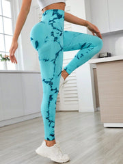Printed High Waist Active Leggings - Trendsi