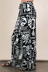 VERY J Printed Casual Wide Leg Resort Pants - Trendsi - Flyclothing LLC