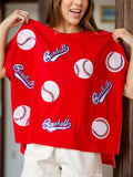 Baseball Round Neck Half Sleeve T-Shirt - Trendsi - Flyclothing LLC