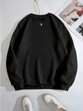 Skeleton Heart Round Neck Sweatshirt - Trendsi - Flyclothing LLC