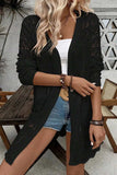 Openwork Open Front Long Sleeve Cardigan - Trendsi - Flyclothing LLC