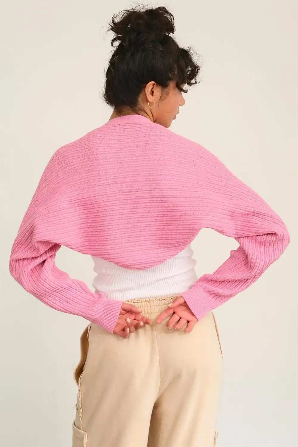 HYFVE Ribbed Knit Bolero Cardigan - Trendsi - Flyclothing LLC