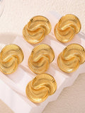 Titanium Steel Spiral Stud Earrings - Trendsi