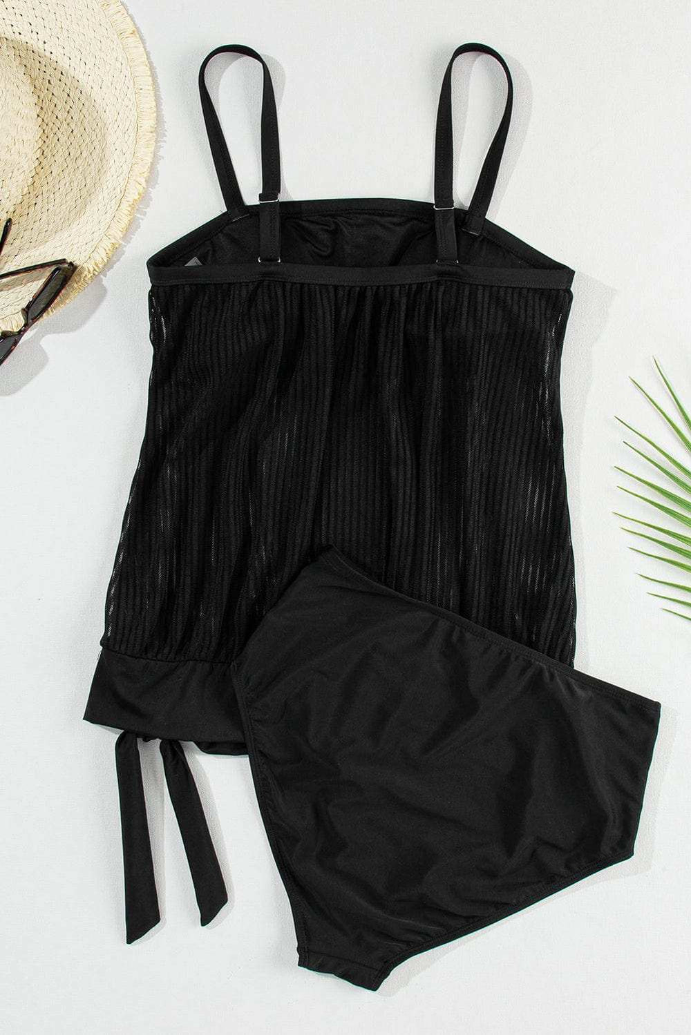 Square Neck Spaghetti Strap Tankini Set - Trendsi - Flyclothing LLC