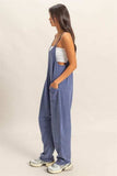 HYFVE Relaxed Fit Mineral Washed Overalls with Pockets - Trendsi - Flyclothing LLC