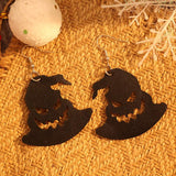 PU Leather Hat Shape Earrings - Trendsi - Flyclothing LLC