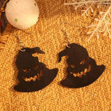 PU Leather Hat Shape Earrings - Trendsi