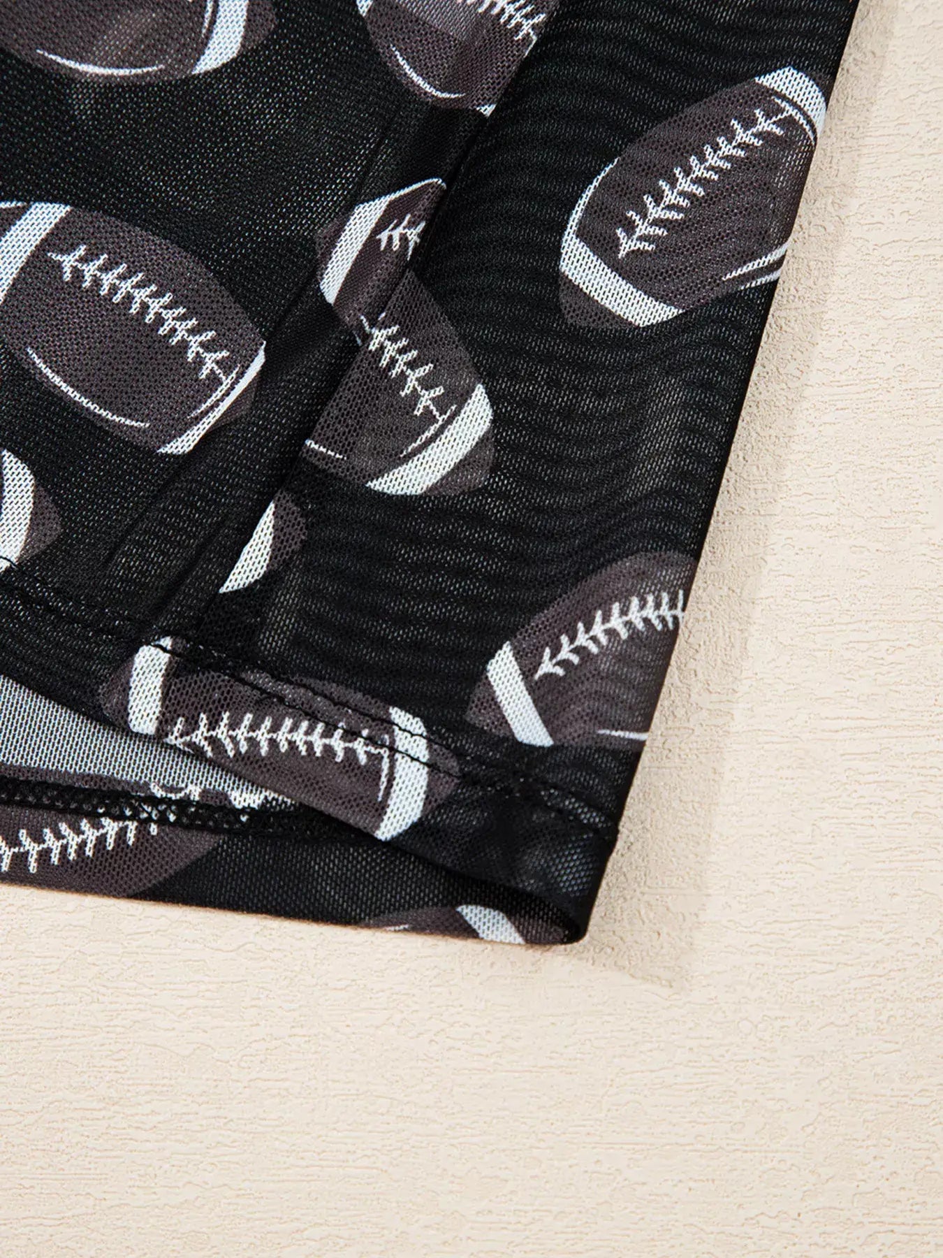 Game Day Mesh Sheer Long Sleeve Top - Trendsi - Flyclothing LLC