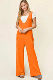 Double Take Full Size Sleeveless Wide Leg Jumpsuit with Pockets - Trendsi - Flyclothing LLC