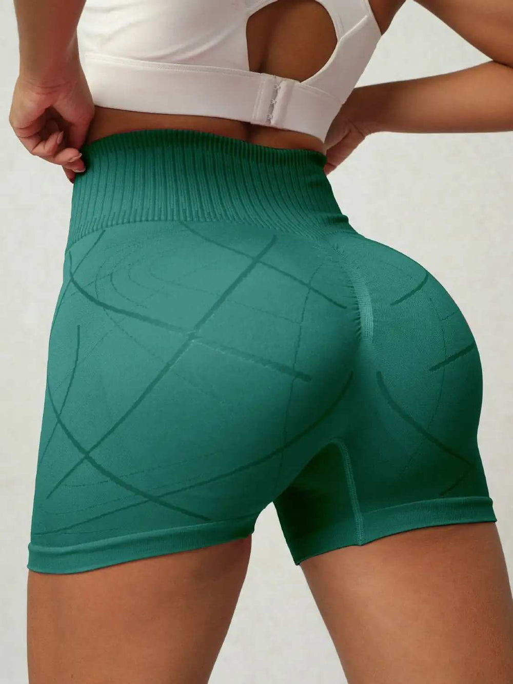 High Waist Active Shorts - Trendsi - Flyclothing LLC