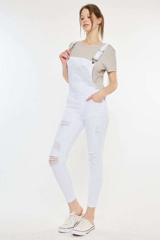 Kancan Distressed Skinny Denim Overalls - Trendsi - Flyclothing LLC