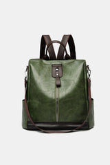 PU Leather Large Backpack Bag - Trendsi