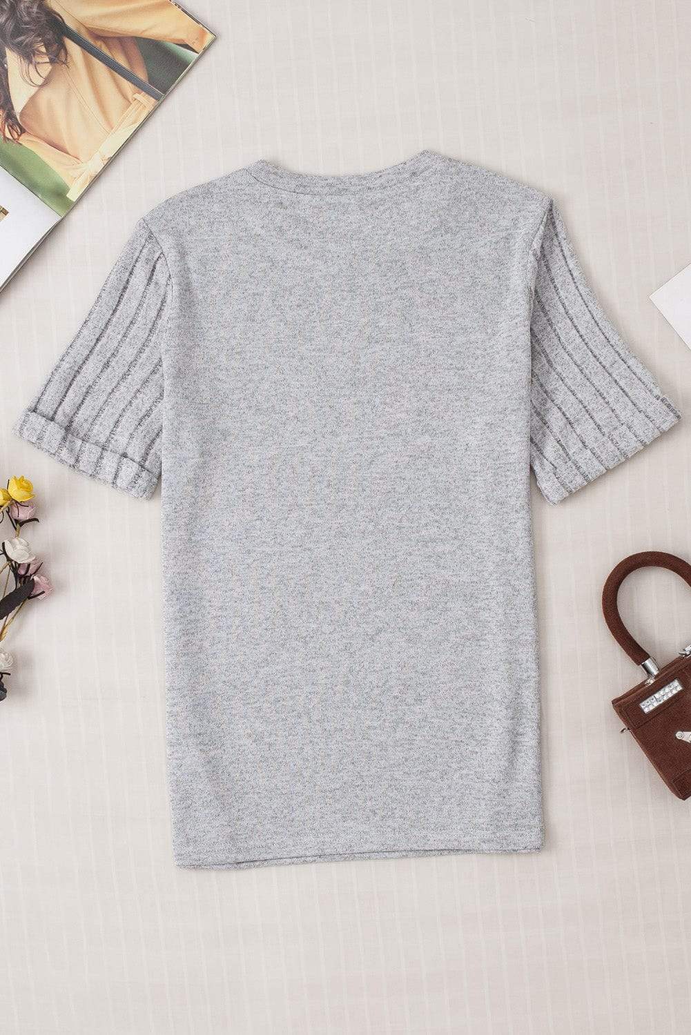 Bow Graphic Round Neck Short Sleeve T-Shirt - Trendsi - Flyclothing LLC
