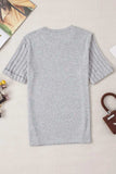 Bow Graphic Round Neck Short Sleeve T-Shirt - Trendsi - Flyclothing LLC