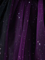 Children's Velvet Hooded Cape and Tulle Dress Halloween Witch Costume Set - Trendsi - Flyclothing LLC
