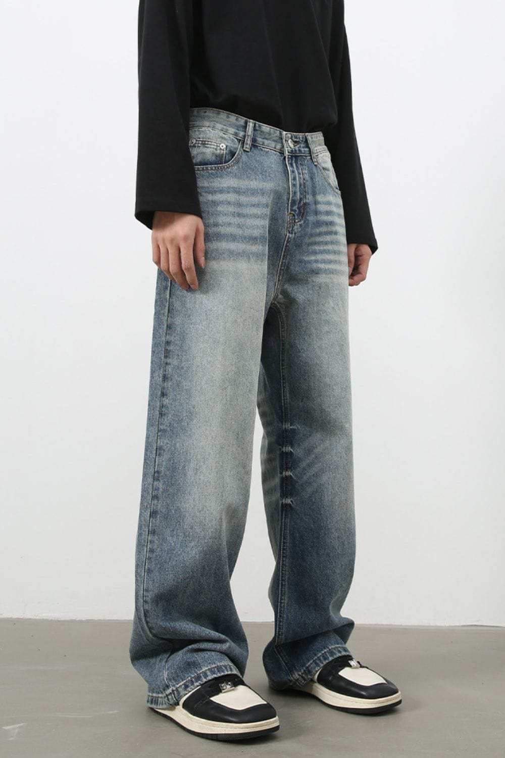 Men's Wide Leg Jeans with Pockets - Trendsi - Flyclothing LLC