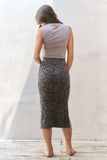 Jade By Jane Zebra Print Side Slit Midi Skirt - Trendsi - Flyclothing LLC
