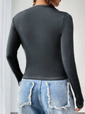 Letter Graphic Round Neck Long Sleeve T-Shirt - Trendsi - Flyclothing LLC