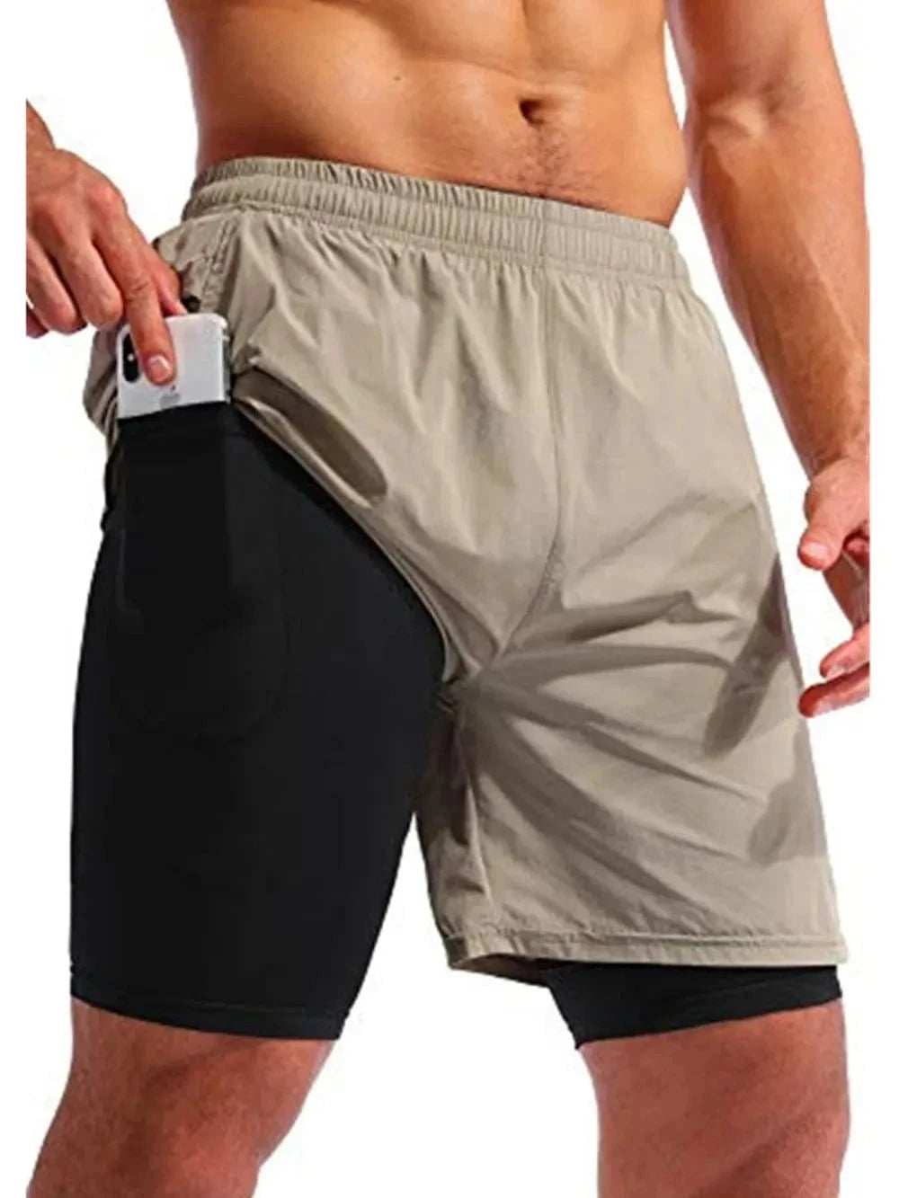 Men's Elastic Waist Active Shorts - Trendsi - Flyclothing LLC