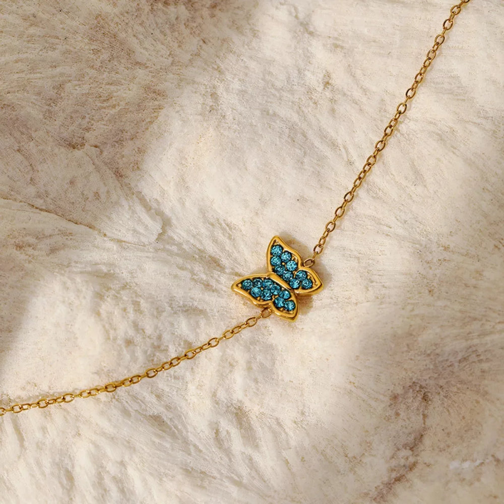 18K Gold-Plated Butterfly Adjustable Bracelet - Trendsi - Flyclothing LLC