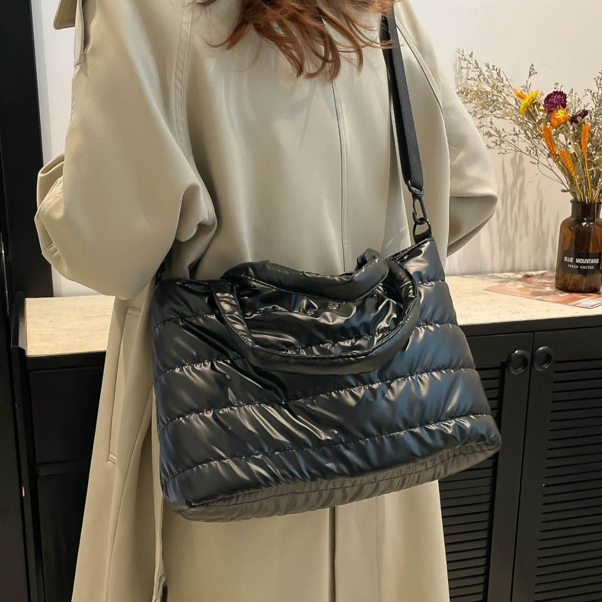 PU Leather Detachable Strap Crossbody Bag - Trendsi