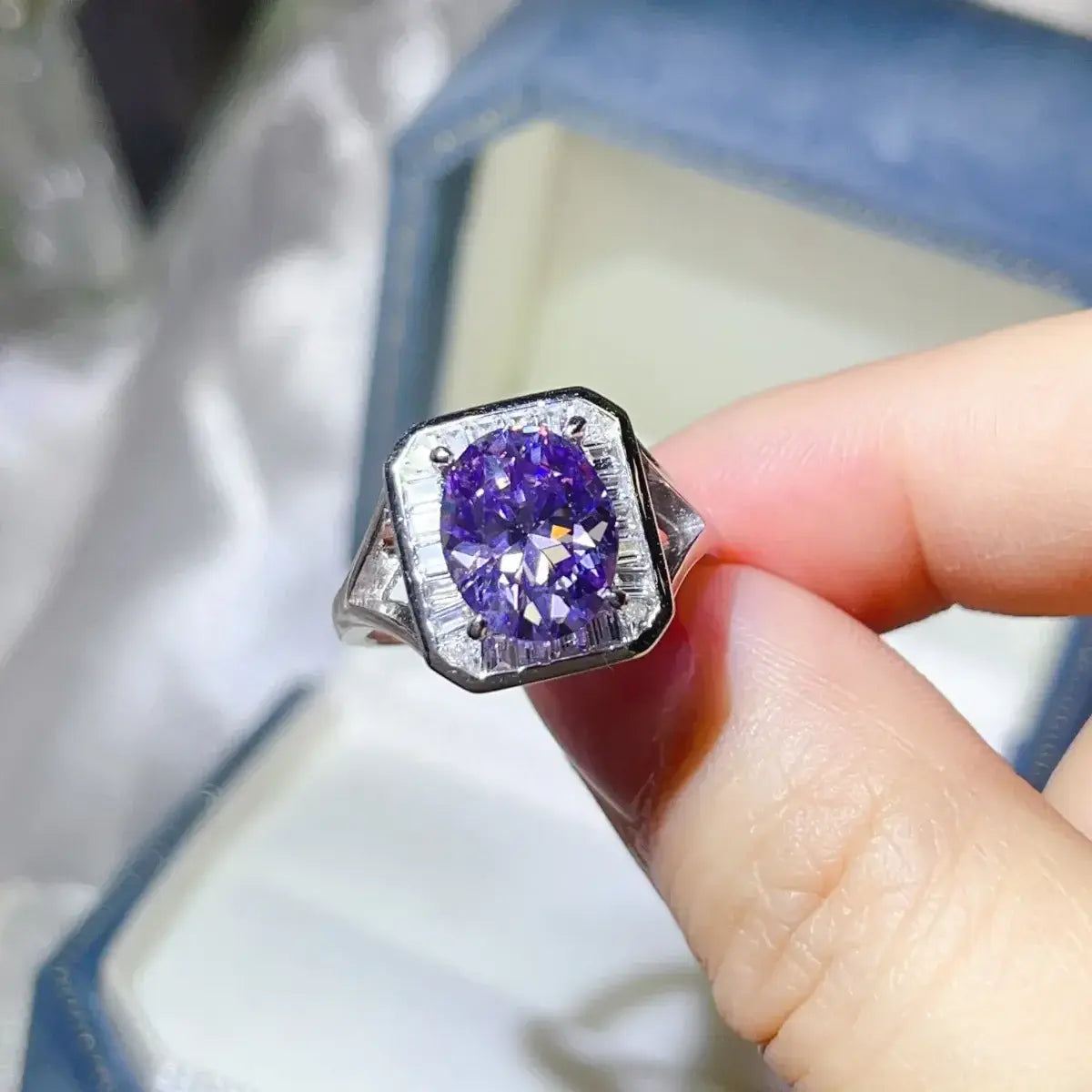 3 Carat Moissanite Square Ring - Trendsi - Flyclothing LLC
